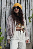 Paper bag waist cord trousers (Cream)