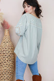 Diamond embroidered blouse