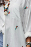 Lovebird embroidered shirt