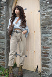 Beige mom jeans
