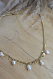 Pearl pendent necklace (Gold)