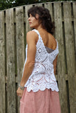 Floral crochet tank top