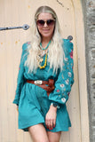 Floral embroidered cotton dress