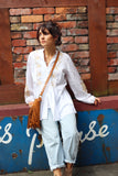 Fringe suede handbag (Camel)