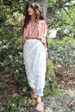 Floral sheer lace wrap skirt