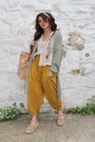 Mustard harem trousers