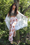 Floral crochet lace kimono