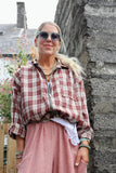 Burgundy plaid jacket