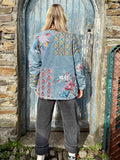 Embroidered embellished denim jacket