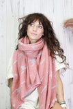 Houndstooth scarf (Dusty pink)