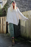 V neck knit jumper (Oatmeal)
