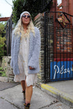 Fluffy grey  jacket
