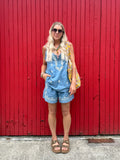 Floral embroidered shorts