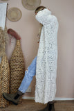 Long crochet kimono cardigan