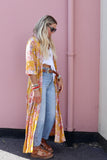 Floral mustard shirt dress