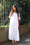 White cotton lace dress