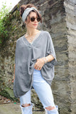 Lace trim silky top