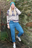 Teal mom jeans