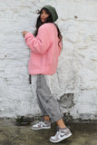 Pink fluffy tie Jacket