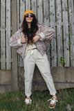Paper bag waist cord trousers (Cream)