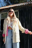 Sun embroidered cargo jacket