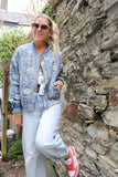 Paisley embroidered bomber jacket
