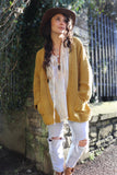 Mustard waffle knit cardigan