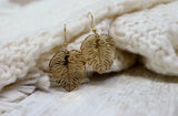 Palm leaf earrings (Gold)
