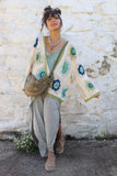 Floral crochet cardigan