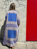 Floral border kimono dress