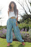 Blue ornate balloon trousers