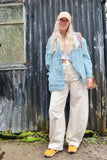 Barrel leg jeans (Cream)