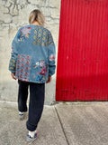 Embroidered embellished denim jacket