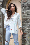 Lovebird embroidered shirt