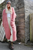 Long soft knit cardigan (Rose)