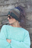 Multiway stripe beanie (Deep green)