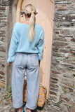 Soft knit cardigan (Baby blue)