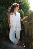 Ornate patterned tank top