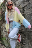 Pastel whip stitch cardigan