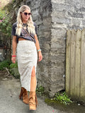 Floral lace skirt