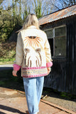 Sun embroidered cargo jacket