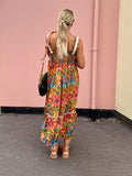 Broderie embellished aztec dress