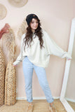 Beige soft knit sweater