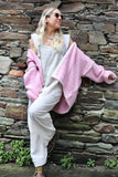 Pink whip stitch cardigan