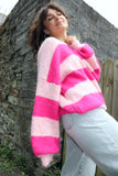 Fuchsia stripe knit jumper