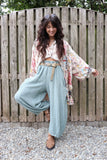 Linen balloon trousers (Sea foam green)