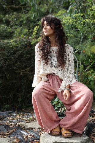Scalloped crochet top