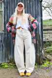 Barrel leg jeans (Cream)