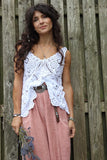 Floral crochet tank top