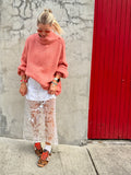 Sheer sequin skirt